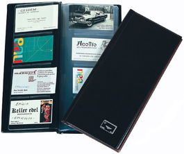 Tarjetero Lomo Soldado Iberplas 2/3 20 Fundas 160 Tarjetas Liso Standard Negro