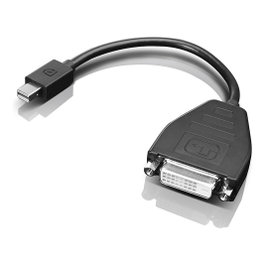 Lenovo 0B47090 Adaptador de Mini-DisplayPort a SL-DVI Macho-Macho 0.2m Negro