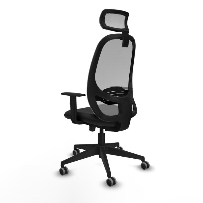 PIQUERAS Y CRESPO Silla de oficina Cilanco con mecanismo Sincro/Traslack, Negro y Gris