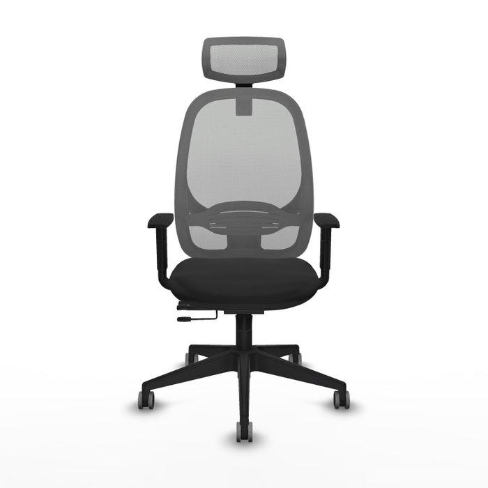 PIQUERAS Y CRESPO Silla de oficina Cilanco con mecanismo Sincro/Traslack, Negro y Gris