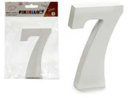 PINCELLO Número 7 de Madera Blanco 2x11cm