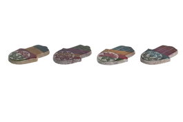 DKD Home Decor Soporte Incienso Indio Loto Piedra Multicolor 9 x 1 x 6 cm (8 Unidades)