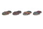 DKD Home Decor Soporte Incienso Indio Loto Piedra Multicolor 9 x 1 x 6 cm (8 Unidades)