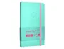 Antartik Cuaderno A6 Tapa Blanda Rayas 100 Hojas 80gr FSC Rosa y Turquesa