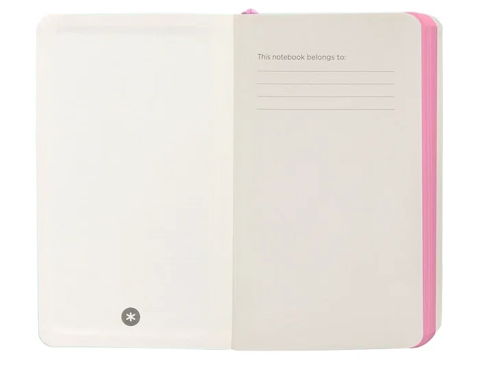 Antartik Cuaderno A6 Tapa Blanda Rayas 100 Hojas 80gr FSC Rosa y Turquesa