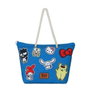 KARACTERMANIA Bolsa de Playa Soleil Hello Kitty Stickers Azul