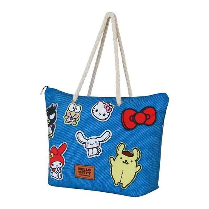 KARACTERMANIA Bolsa de Playa Soleil Hello Kitty Stickers Azul