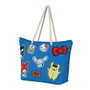 KARACTERMANIA Bolsa de Playa Soleil Hello Kitty Stickers Azul