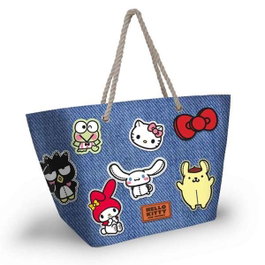KARACTERMANIA Bolsa de Playa Soleil Hello Kitty Stickers Azul