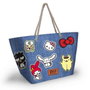 KARACTERMANIA Bolsa de Playa Soleil Hello Kitty Stickers Azul