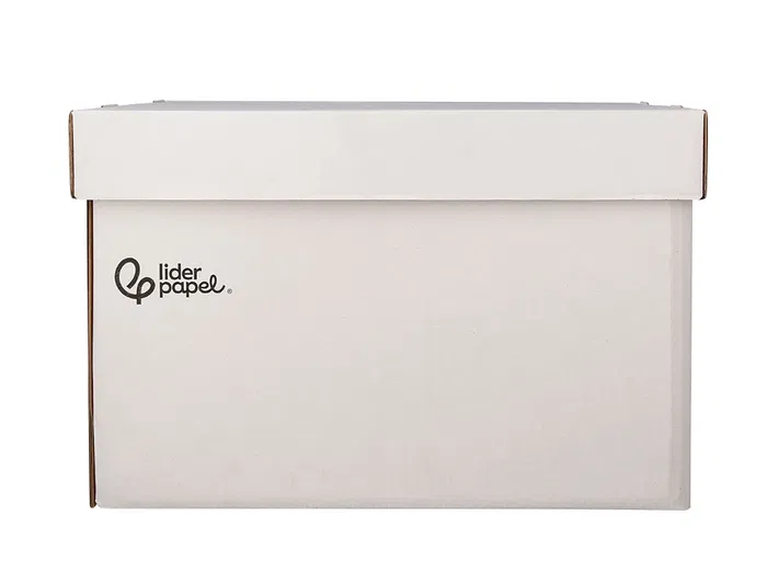 Liderpapel Cajón Contenedor Archivo Automático Cartón Reciclado Folio / Archivadores A-Z 387x333x260mm Kraft
