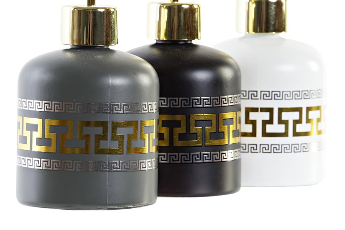 DKD Home Decor Dosificador de Cristal y ABS 400ml Surtido de 3 Colores