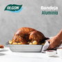 Algon Bandeja Rectangular de Aluminio 40 cm x 33.5 cm x 5 cm (24 Unidades)