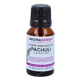 AROMASENSIA Aceite Esencial Puro de Patchouli 15ml - Aroma Almizclado y Terroso, para Aromaterapia, Piel Seca y Control de Peso