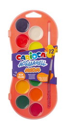 Acuarelas Carioca Neon 30Mm + Pincel Estuche De 12