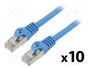 LANBERG Patch cord Cat 6 F/UTP 1m azul RJ45