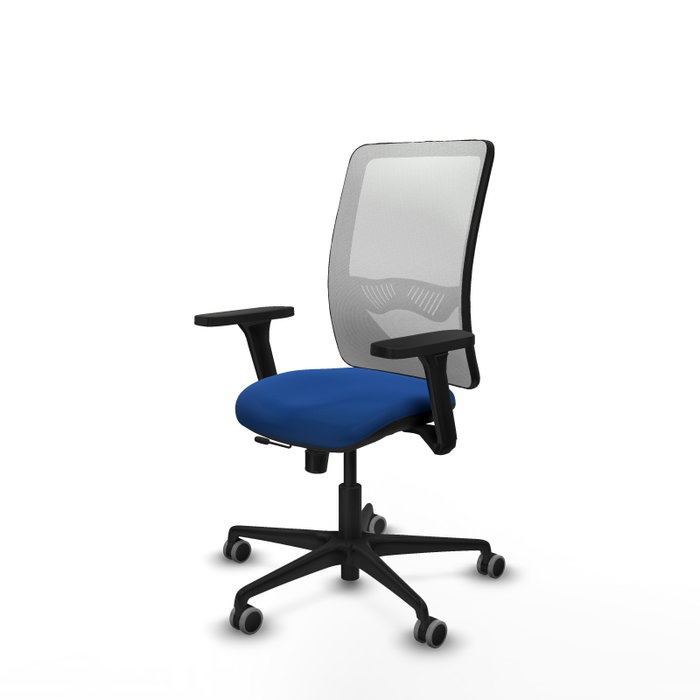 PIQUERAS Y CRESPO Silla de oficina Zulema Azul/Blanco con mecanismo Sincro/Traslack