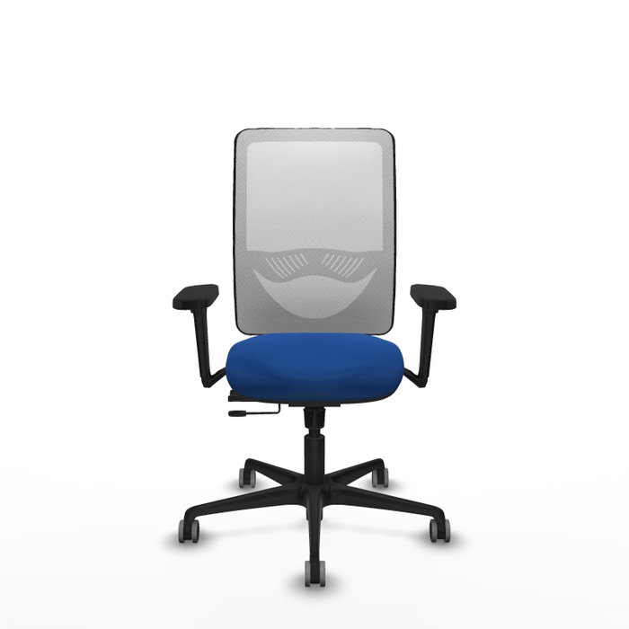 PIQUERAS Y CRESPO Silla de oficina Zulema Azul/Blanco con mecanismo Sincro/Traslack