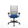 PIQUERAS Y CRESPO Silla de oficina Zulema Azul/Blanco con mecanismo Sincro/Traslack