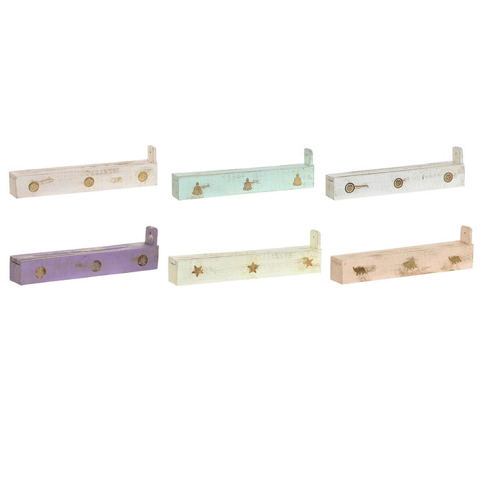DKD Home Decor Soporte para Incienso de Madera Multicolor con 12 Varillas