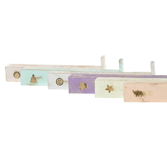 DKD Home Decor Soporte para Incienso de Madera Multicolor con 12 Varillas