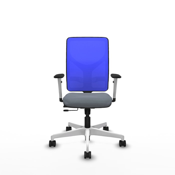 PIQUERAS Y CRESPO Silla de oficina Motilla con mecanismo Sincro/Traslack Gris y Azul