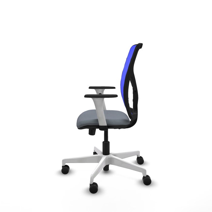 PIQUERAS Y CRESPO Silla de oficina Motilla con mecanismo Sincro/Traslack Gris y Azul