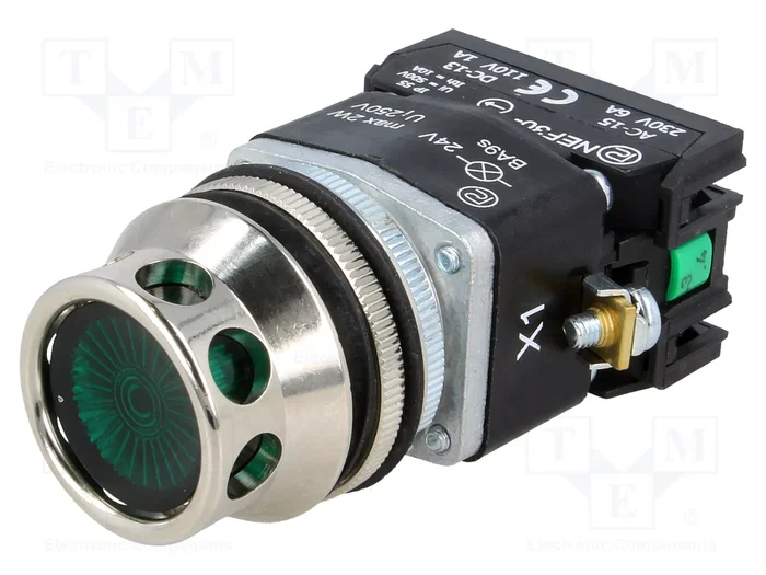PROMET Interruptor de presión NEF30 Verde 24V PROMET Interruptor de presión NEF30 Verde 24V