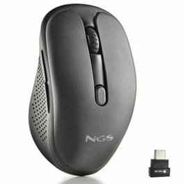 NGS Evo Mix Ratón Inalámbrico Multidispositivo con Sensor Láser y Clic Silencioso, Negro