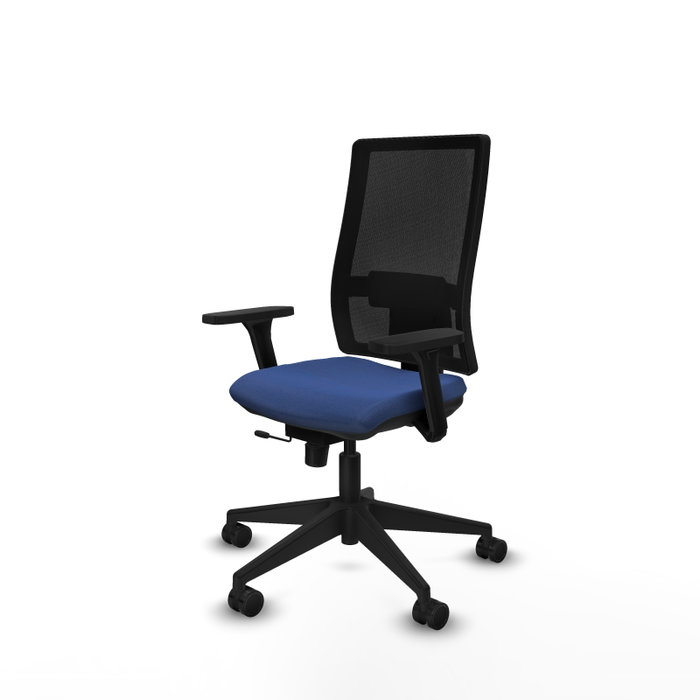 PIQUERAS Y CRESPO Silla de oficina Horna con mecanismo Sincro/Traslack Azul marino