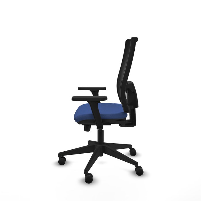 PIQUERAS Y CRESPO Silla de oficina Horna con mecanismo Sincro/Traslack Azul marino