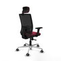 PIQUERAS Y CRESPO Silla de oficina Yunquera con mecanismo Sincro, Granate y Negro
