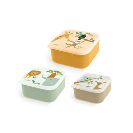 MINILAND Porta Alimentos Jungle Pack de 3 (230ml, 350ml & 540ml)