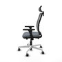 PIQUERAS Y CRESPO Silla de oficina Haches Gris con Mecanismo Sincro/Traslack