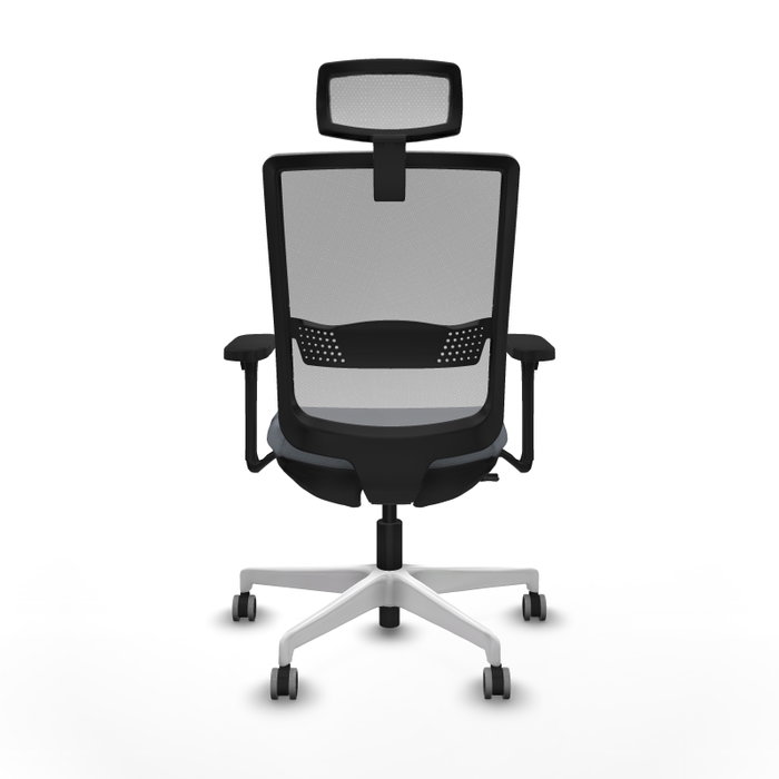 PIQUERAS Y CRESPO Silla de oficina Haches Gris con Mecanismo Sincro/Traslack