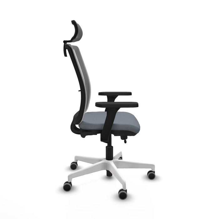 PIQUERAS Y CRESPO Silla de oficina Haches Gris con Mecanismo Sincro/Traslack