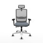 PIQUERAS Y CRESPO Silla de oficina Haches Gris con Mecanismo Sincro/Traslack