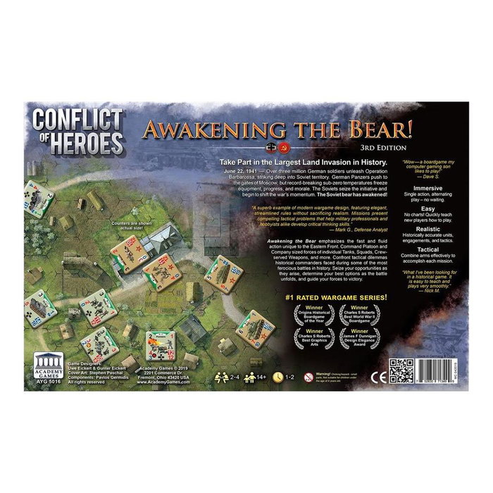 Academy Games Conflict of Heroes Awakening the Bear 3rd Ed - Juego de Mesa de la Segunda Guerra Mundial Academy Games Conflict of Heroes Awakening the Bear 3rd Ed - Juego de Mesa de la Segunda Guerra Mundial