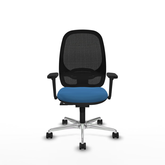 PIQUERAS Y CRESPO Silla de oficina Cilanco con mecanismo Sincro, Azul claro y Negro