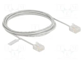 DeLOCK Cable de red RJ45 Cat.6 UTP Ultra Slim 2 m Gris con conectores cortos