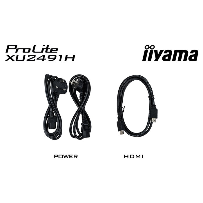 iiyama ProLite XU2491H-B1 Monitor 60.5 cm (23.8") Full HD 1920x1080 IPS, 0.5 ms, 100 Hz, AMD FreeSync, HDMI, DisplayPort, Negro