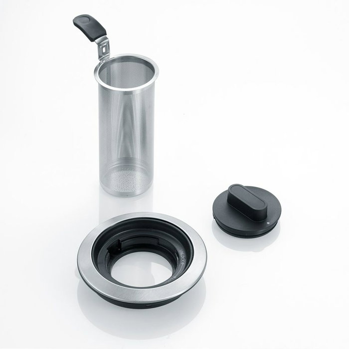 Severin WK 3480 Hervidor de agua y té de cristal Plata / Negro