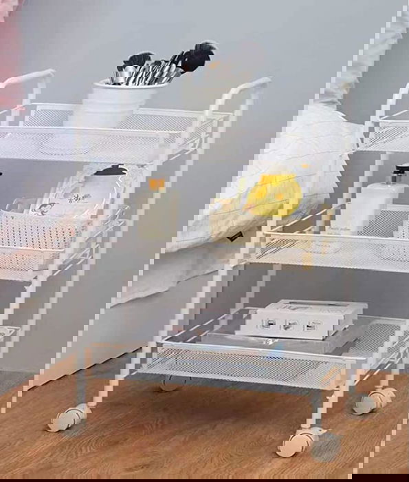 Confortime Carrito Auxiliar 3 Niveles con Ruedas 26.7 cm Ancho x 7.5 cm Alto x 58.7 cm Largo (4 Unidades)