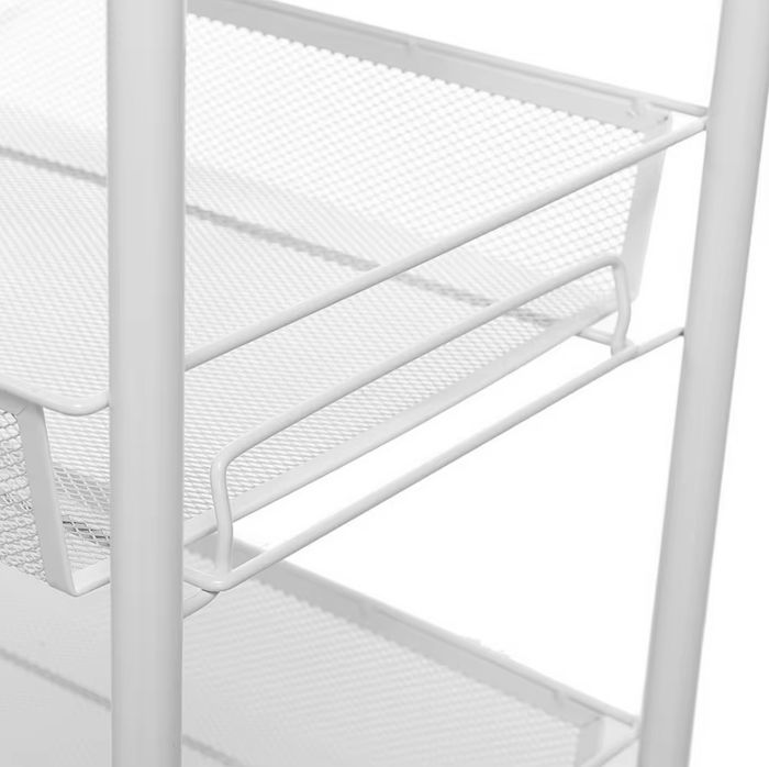 Confortime Carrito Auxiliar 3 Niveles con Ruedas 26.7 cm Ancho x 7.5 cm Alto x 58.7 cm Largo (4 Unidades)