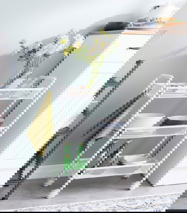 Confortime Carrito Auxiliar 3 Niveles con Ruedas 26.7 cm Ancho x 7.5 cm Alto x 58.7 cm Largo (4 Unidades)