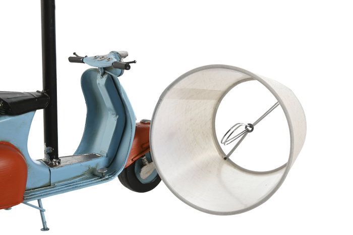 DKD Home Decor Lámpara de sobremesa Vespa Metal y Lino DKD Home Decor Lámpara de sobremesa Vespa Metal y Lino
