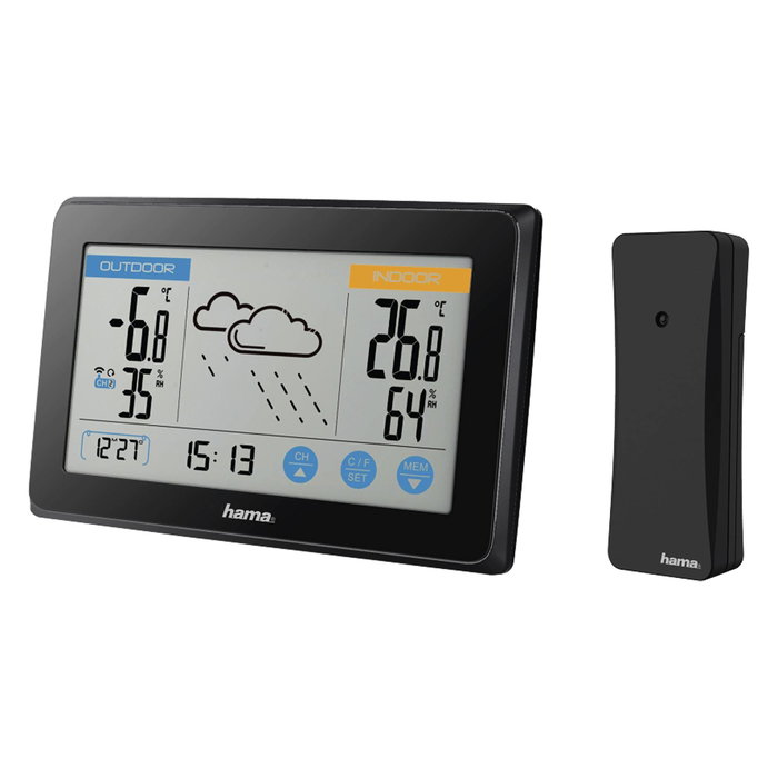 Hama Weather Station Touch Negro