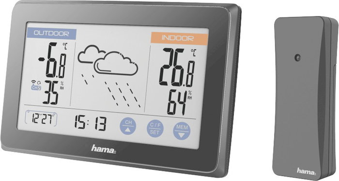 Hama Weather Station Touch Negro