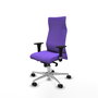 PIQUERAS Y CRESPO Sillón Albacete con Mecanismo Sincro, Tela Lila, Base Aluminio
