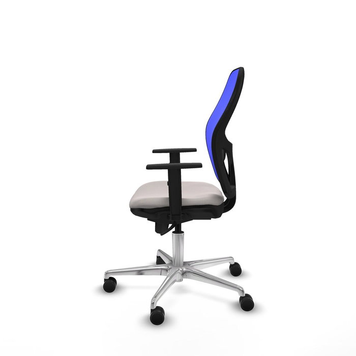 PIQUERAS Y CRESPO Silla de oficina Jorquera con mecanismo Sincro, Blanco y Azul PIQUERAS Y CRESPO Silla de oficina Jorquera con mecanismo Sincro, Blanco y Azul